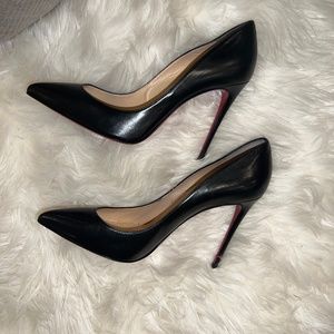 Christian louboutin pigalle follies 100mm napa leather size 40.5 black
